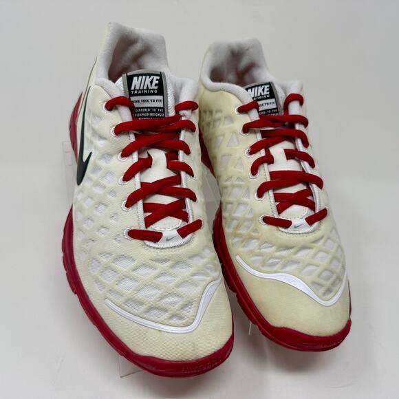 Nike Free TR Fit Training Shoes Womens 10 White Red K.3.3 Comfy Sporty Flexible - Picture 6 of 13